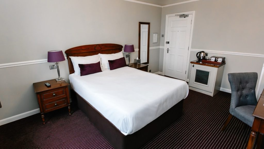 An executive bedroom in Hatton Court Hotel for Lazy Sunday offer.